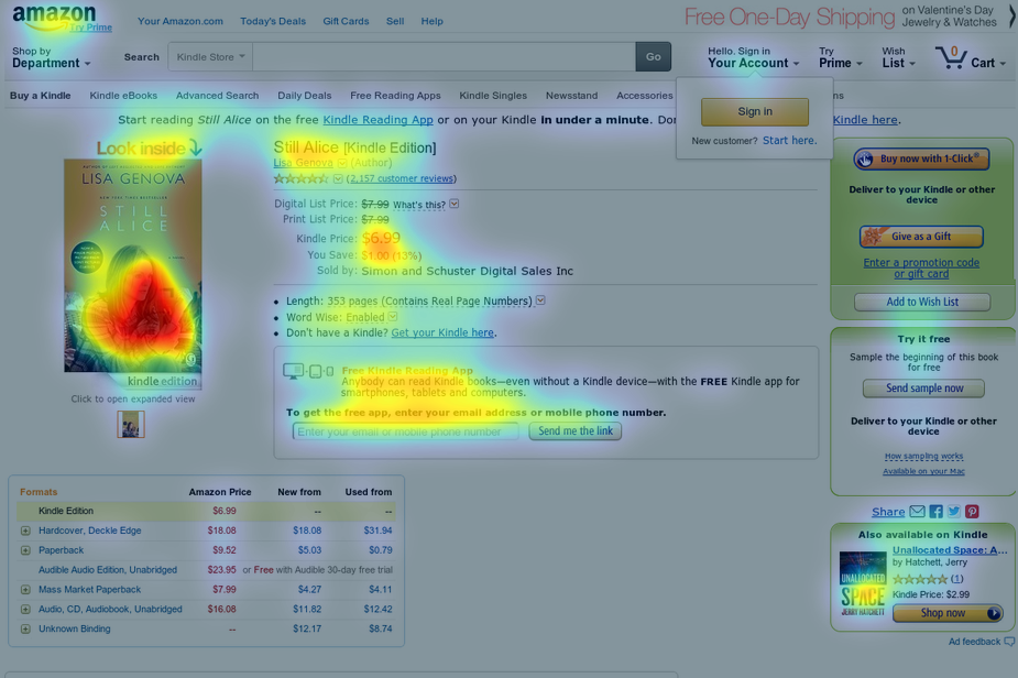 Eyetracking on Amazon