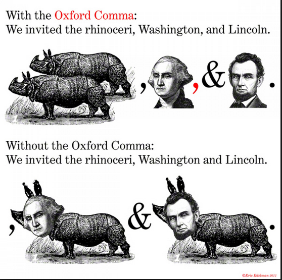 We invited the rhinoceri, Washington, and Lincoln