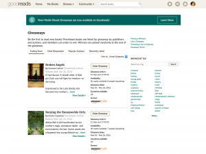 Goodreads Kindle Giveaway