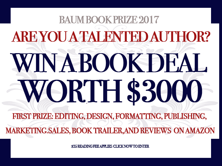 Baum Book Prize 2017- Win $3000 book deal