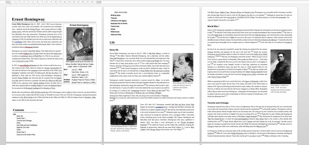 Formatted book page