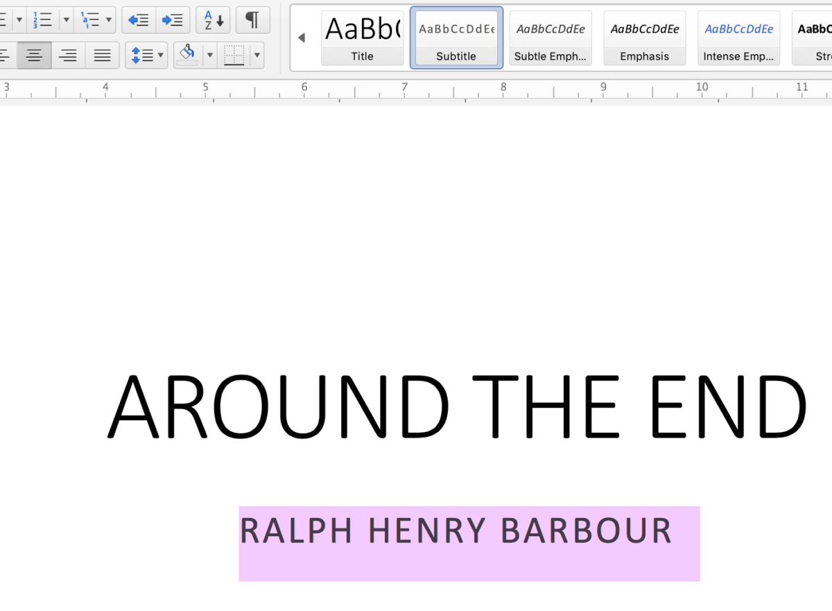 Title Page headings