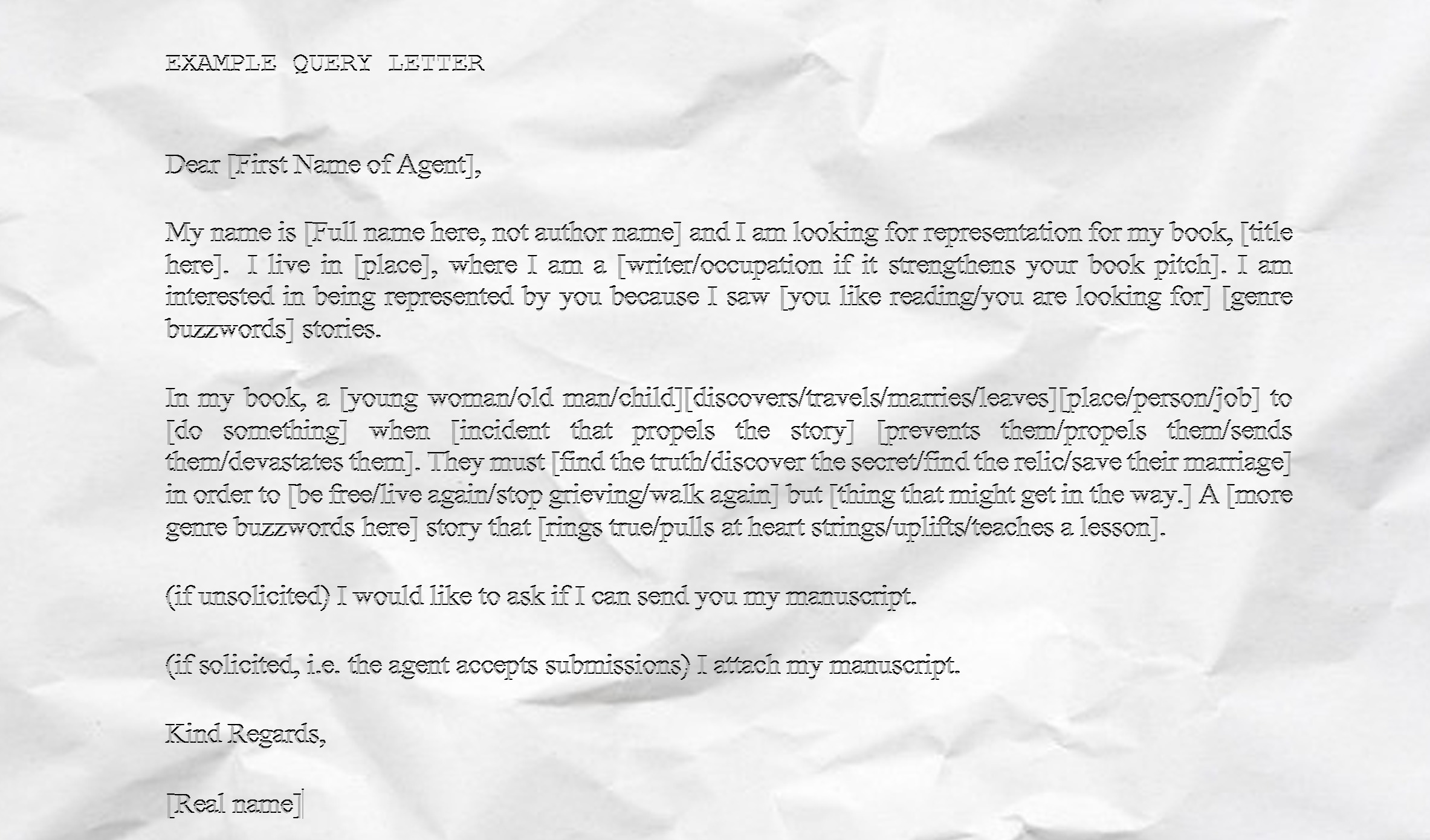 EXAMPLE AGENT LETTER