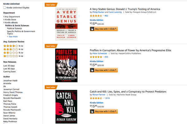 Best Seller Politics Books on Amazon