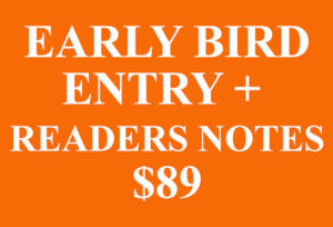 Early Bird Entry Fee with Reader's Notes